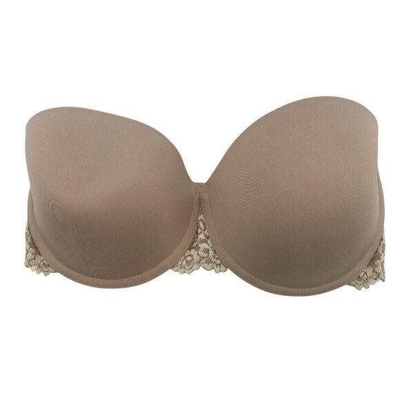 Wacoal Embrace Size 32DD Nude Lined Strapless Underwire Bra Style: 854191 - Picture 1 of 11